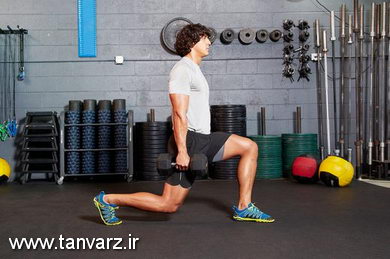 لانج دمبل با یک دست